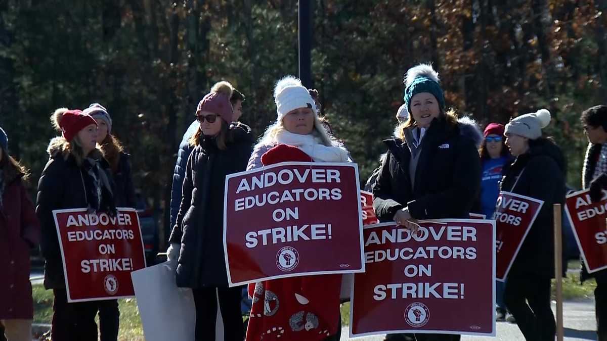 Andover cancels classes for third day as teachers strike continues