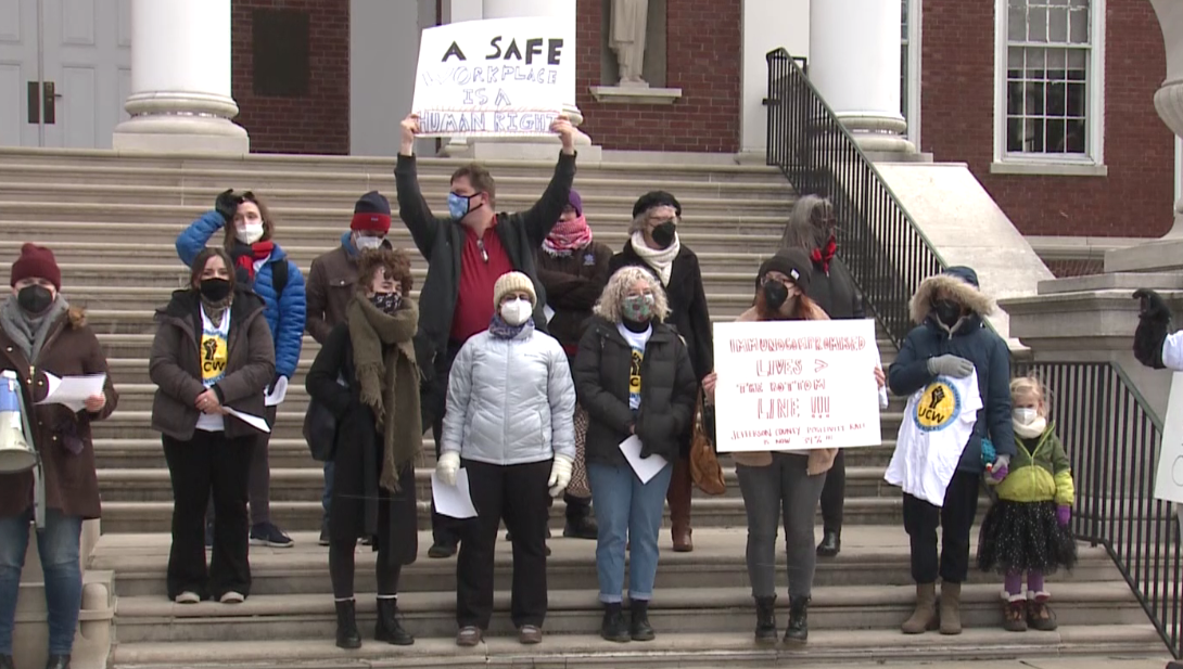 UofL staff, faculty rally for better pay Tuesday