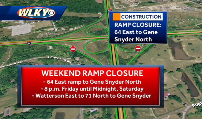 Traffic: Weekend ramp closures on I-64, I-265