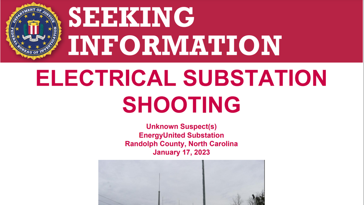 FBI Charlotte offering rewards in power substation attacks