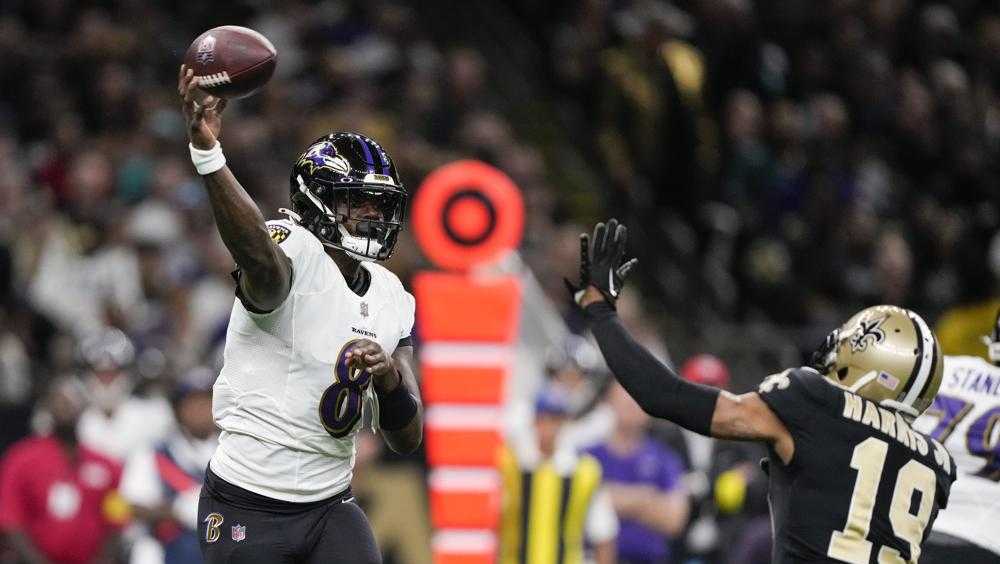 Baltimore Ravens 27-13 New Orleans Saints: Kenyan Drake rushes for two  touchdowns as Ravens win third straight, NFL News