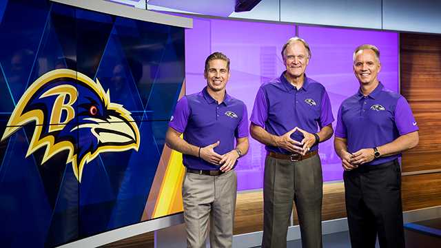 Ravens Preseason Broadcast Team Gerry Sandusky, Brian Billick, Evan Washburn