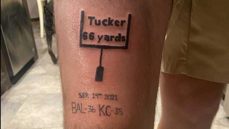 Nick Cullison gets a tattoo for each Baltimore Ravens win