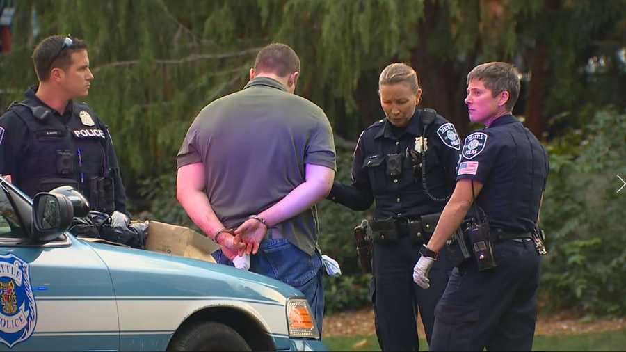 
                                     <p>Police say the man pictured in handcuffs killed his longtime girlfriend at the Seattle Center Armory Friday afternoon by stabbing her in the neck several times at MOD Pizza. He remains jailed for investigation of first-degree murder.</p> 
                                
