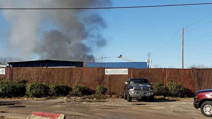 Fire at recycling center sends huge plume of smoke across Birmingham