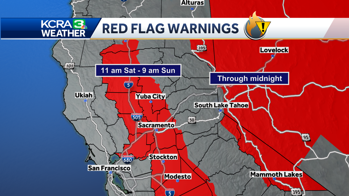 Weekend fire danger: What to know about Saturday's Red Flag Warning in Northern California