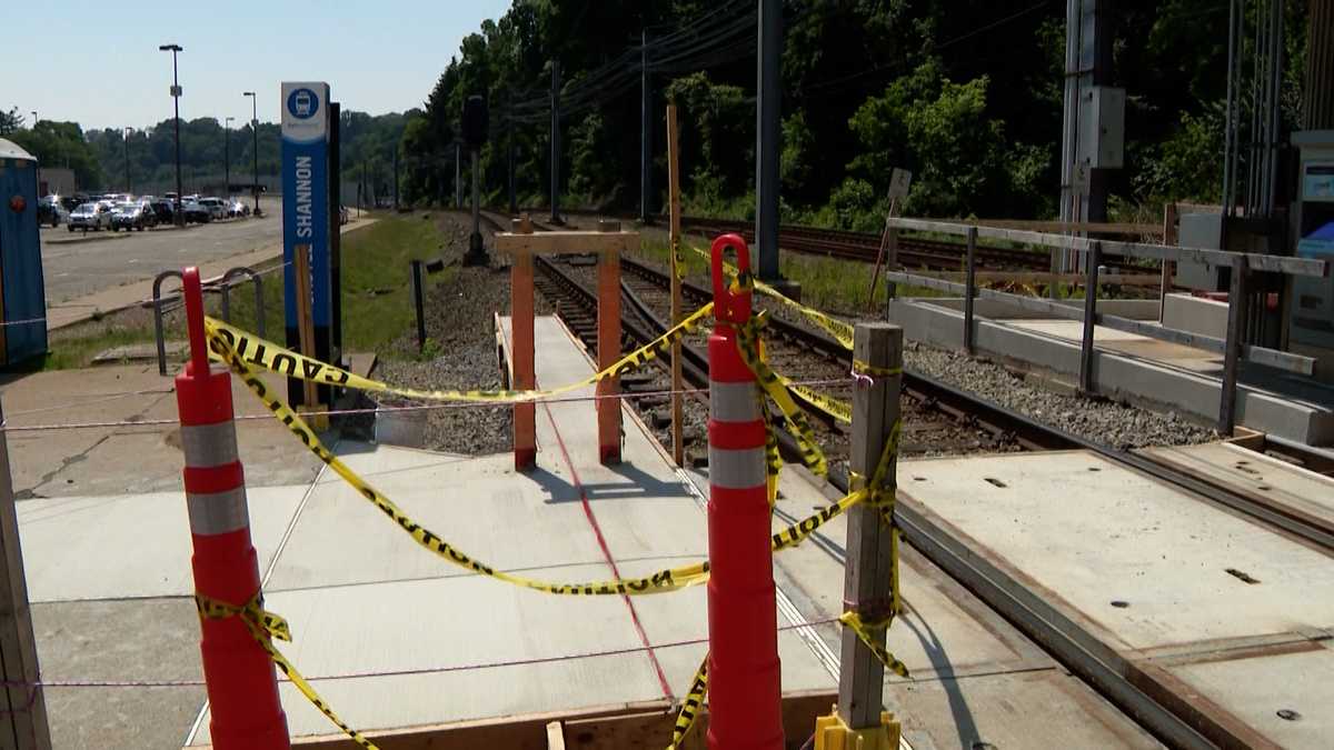 PRT Red Line closed for construction in Pittsburgh, South Hills