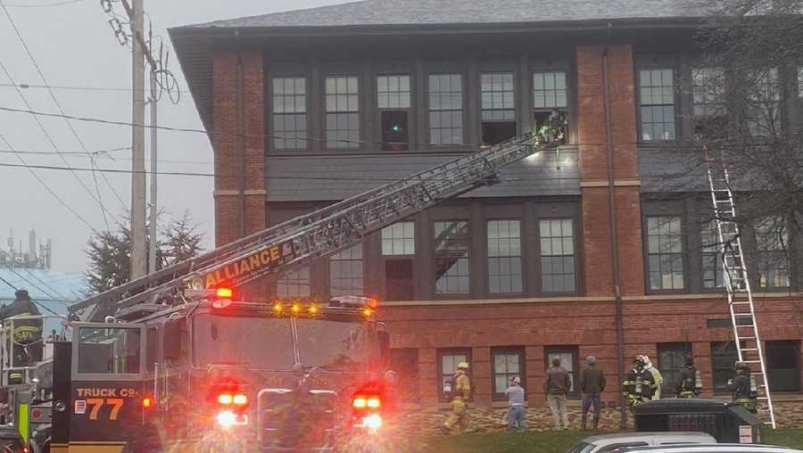 Crews on scene of building fire in York County