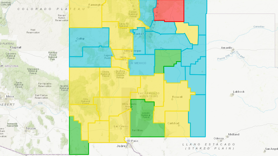 Red to Turquoise: Some New Mexico counties move forward while others ...