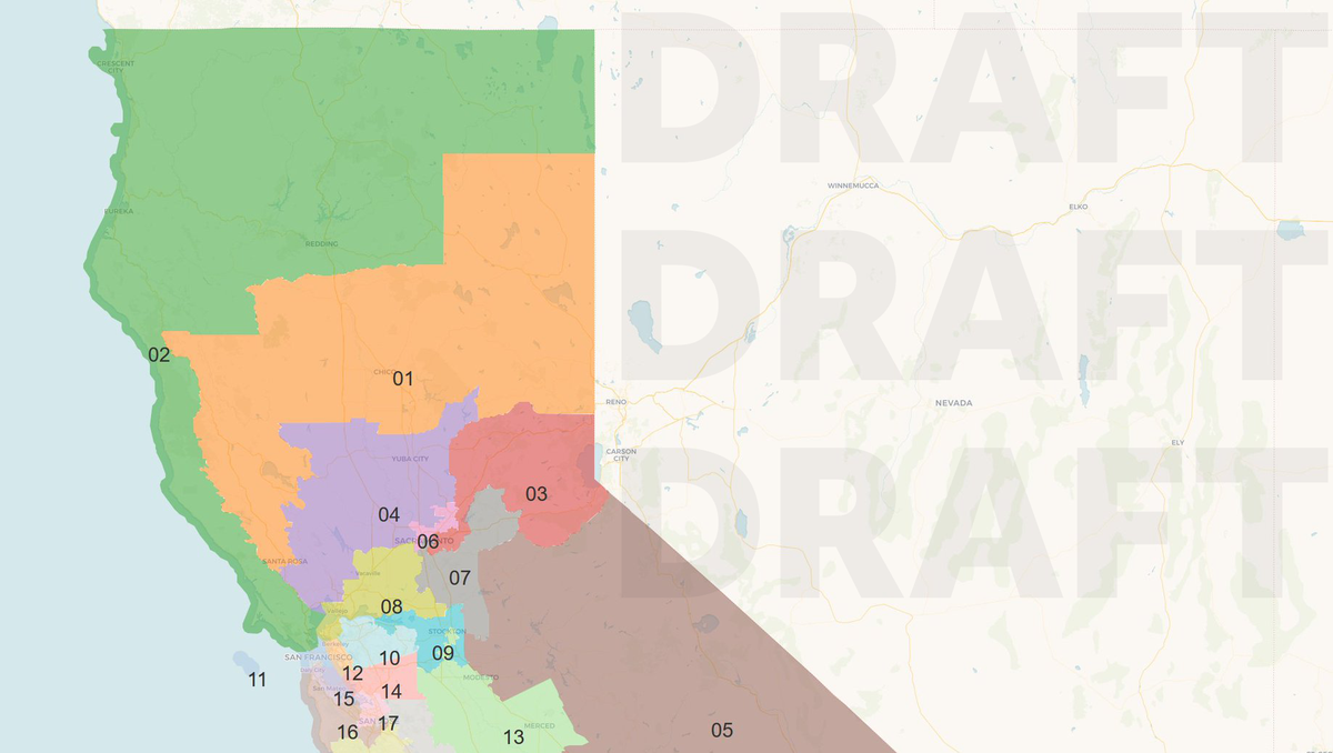 LEAKED: Maps show how California's redrawn congressional lines could look