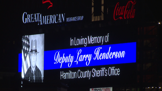 Reds honor fallen deputy Larry Henderson on Great American Ball Park ...