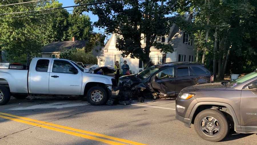Multivehicle crash in Westbrook sends two people to hospital