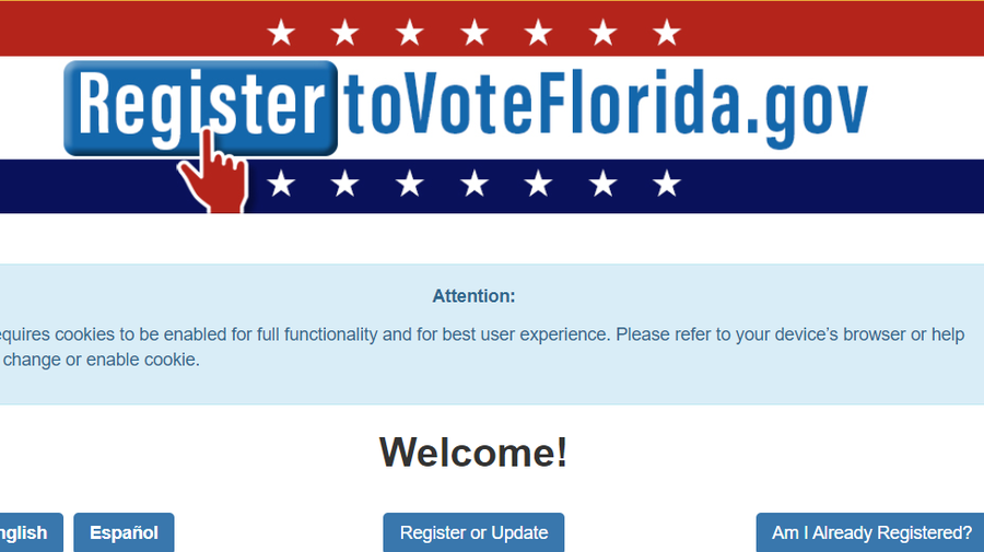 Voter registration site
