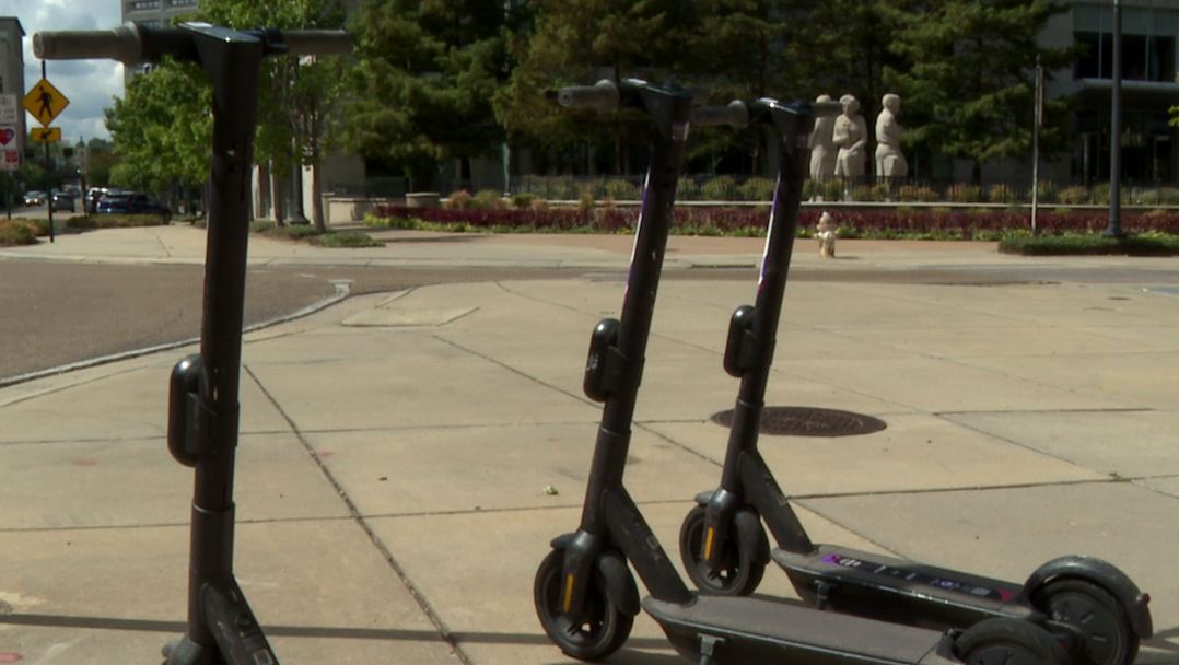 Rental scooters popping up in Downtown Jackson