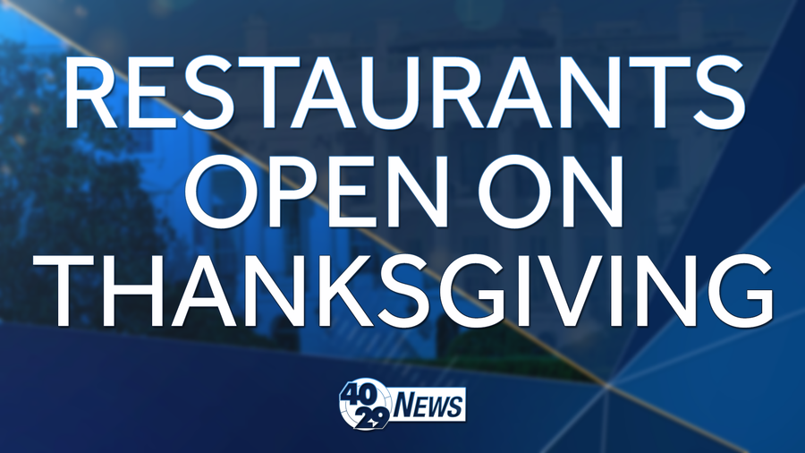 Restaurants open on Thanksgiving