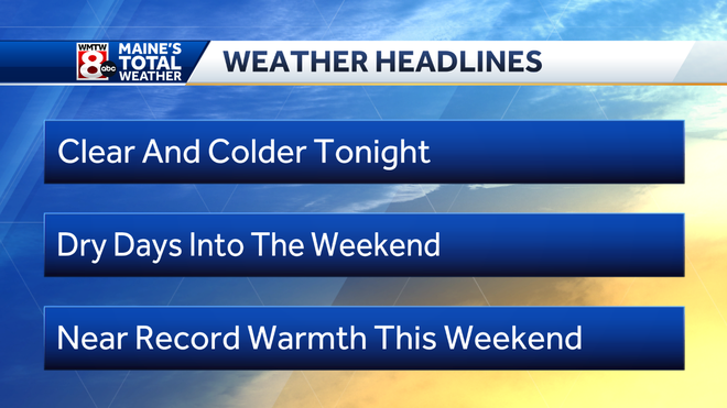 Weather Headline Example Another clear, cold, and frosty night ahead