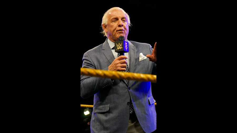 Ric Flair at a 2014 WWE NXT event