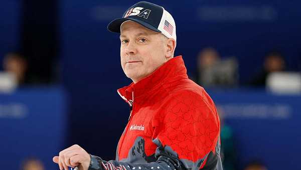 usa's richard ruohonen looks on during the curling men's round robin between usa and switzerland during the milano cortina 2026 winter olympic games at the cortina curling olympic stadium in cortina d'ampezzo on february 12, 2026. (photo by odd andersen / afp via getty images)