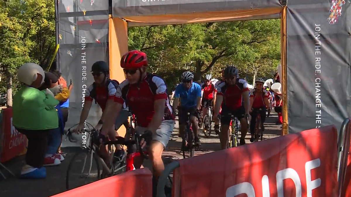 Hundreds of cyclists are on the road in the fight against cancer