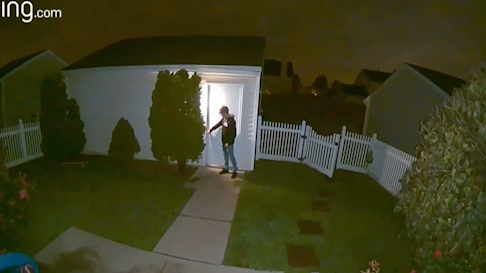Surveillance video catches people snooping around local neighborhood