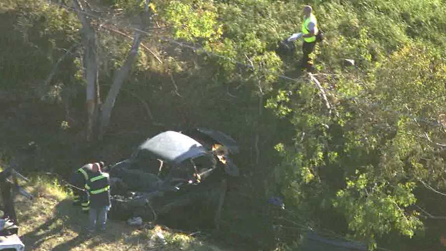 A man died Tuesday, May 2, 2017, after crashing through a fence in Rio Linda, the California Highway Patrol said.