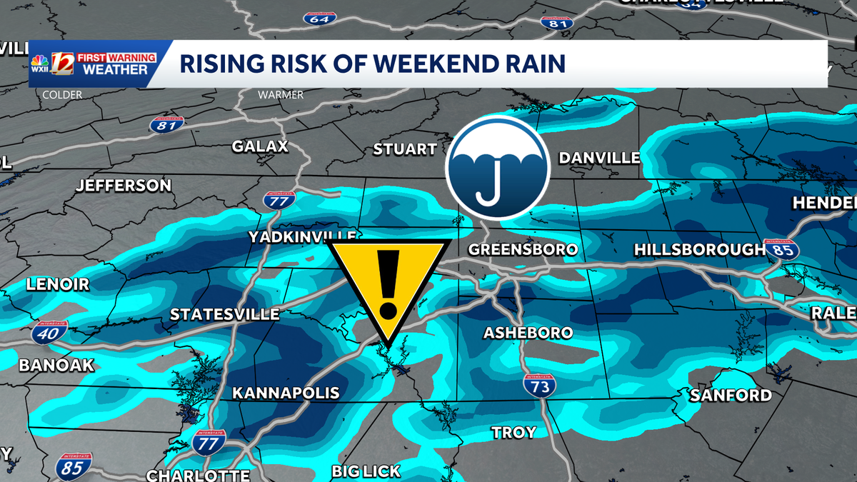 Rain chances this weekend in North Carolina | A look at when the rain may impact your outdoor plans