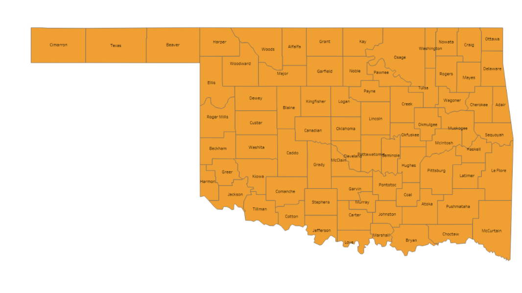 OKLAHOMA CORONAVIRUS MAP: Coronavirus Risk Map: All 77 Oklahoma ...