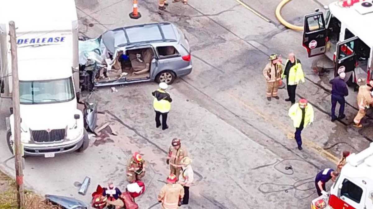 4yearold trapped after crash