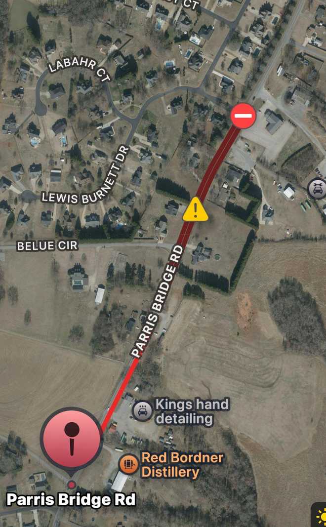 gas leak road closure