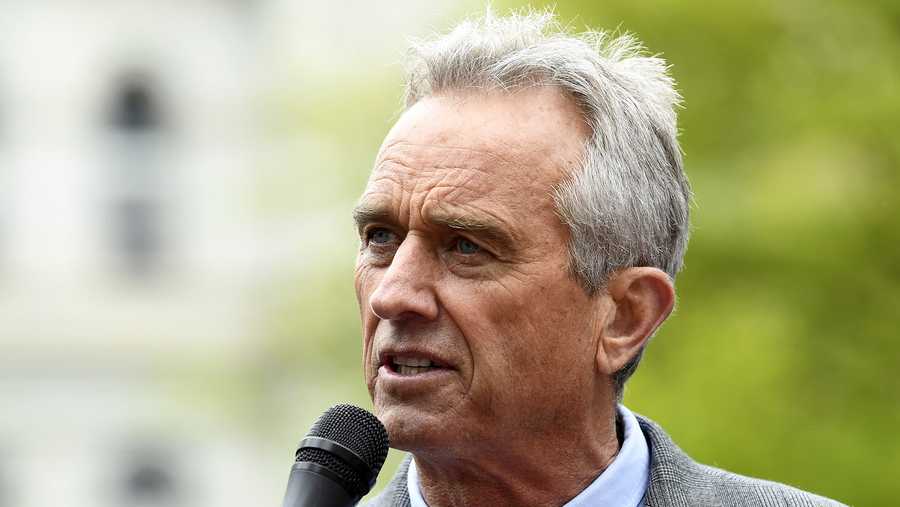 Robert F. Kennedy Jr., speaks against legislation to narrow exemption to state mandated vaccines during a rally at the state Capitol Tuesday, May 14, 2019, in Albany, N.Y.