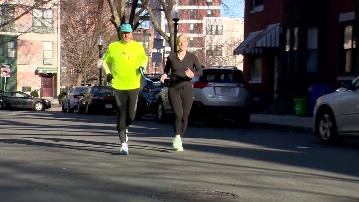 Visually Impaired Runner Guide Prepare For 3rd Boston Marathon Visually Impaired Runner Guide Prepare For 3rd Boston Marathon
