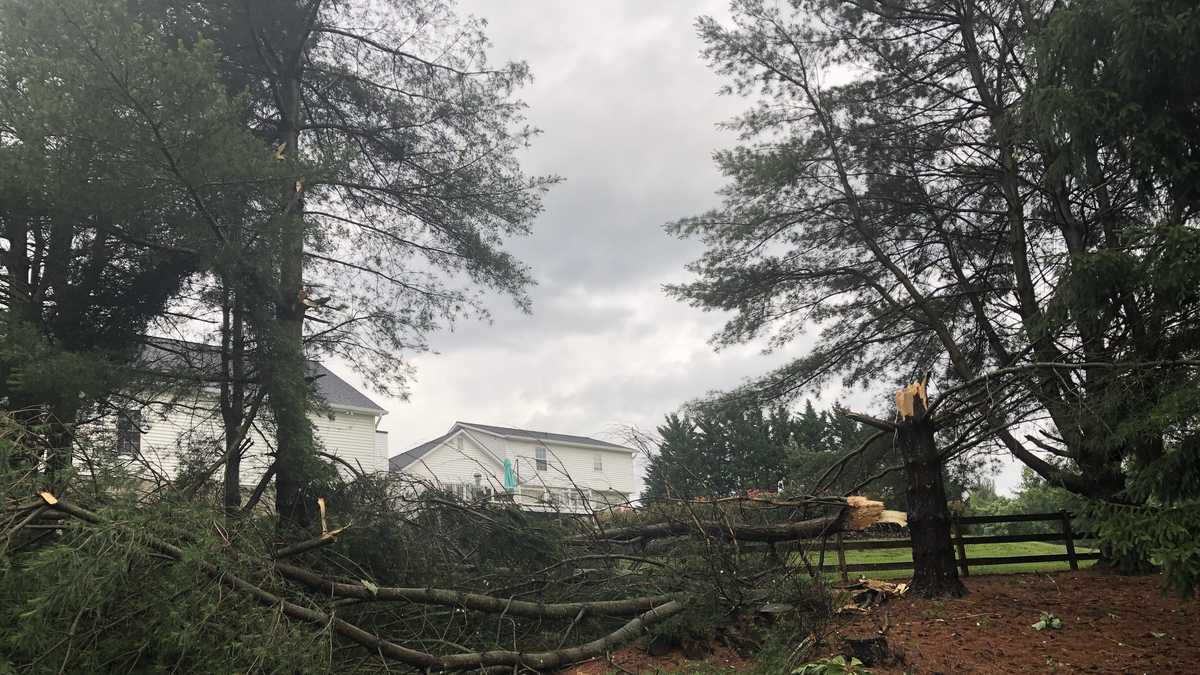 Storms took over the Baltimore region Wednesday night