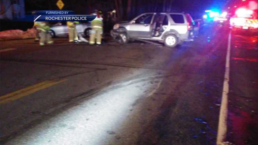 Two transported to hospital following motor vehicle accident in Rochester