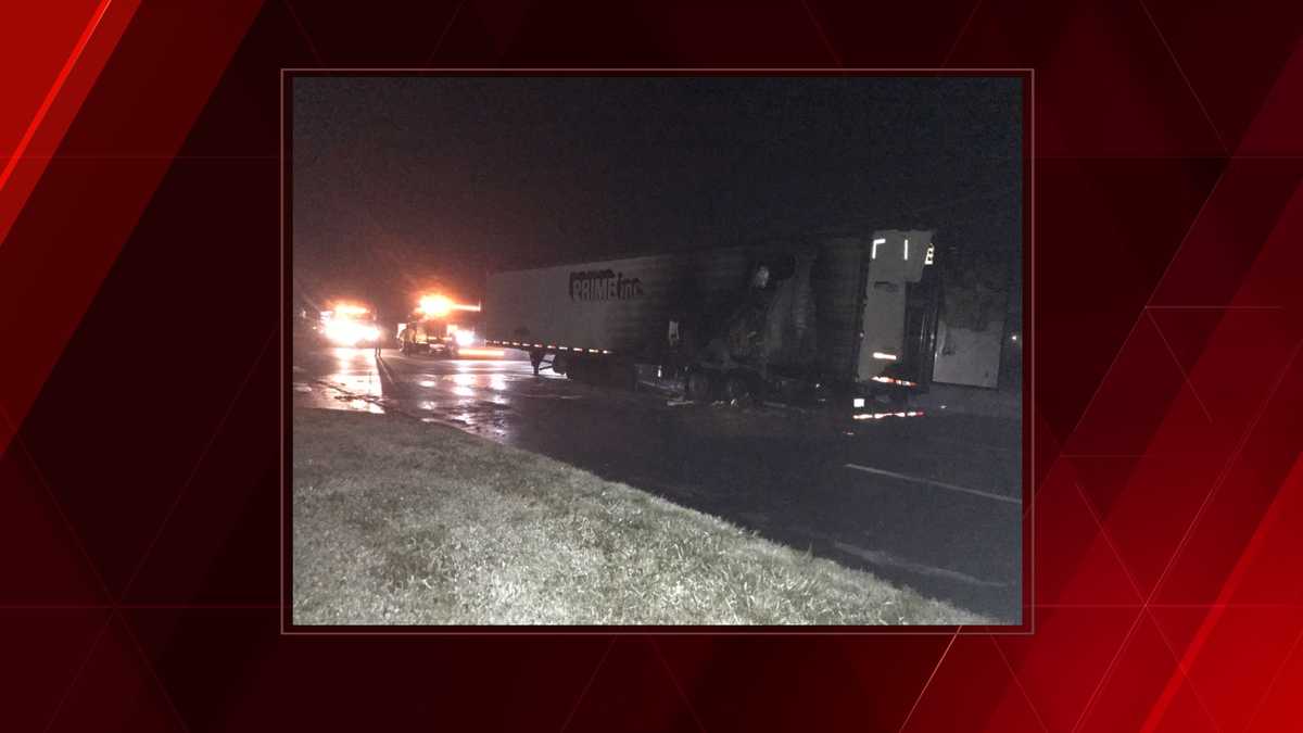 Tractor trailer fire impacted early morning traffic in Rogers