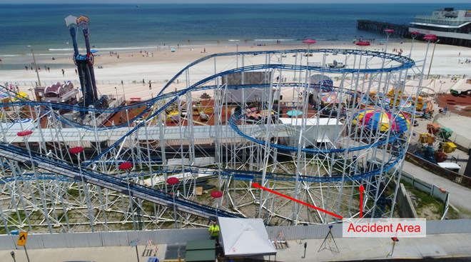 Daytona Beach roller coaster had previously derailed state