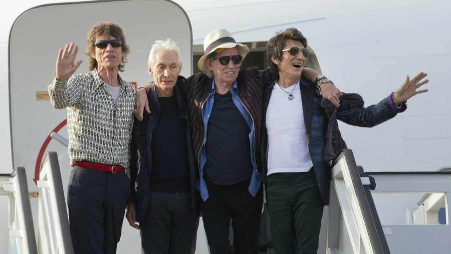 FILE - The Rolling Stones are threatening U.S. President Donald Trump with legal action for using their songs at his reelection campaign rallies despite cease-and-desist directives, according to a statement issued by the band  Sunday June 28, 2020.  (AP Photo/Ramon Espinosa File)