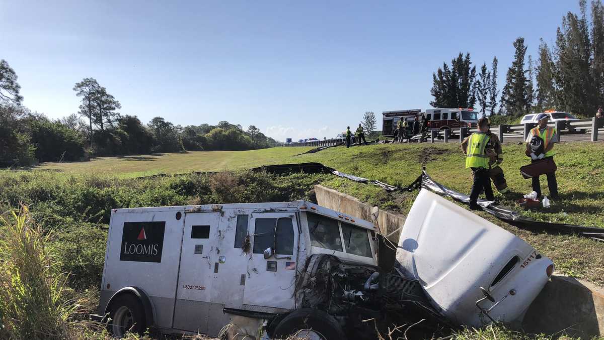 Turnpike rollover crash N/B near Fort Pierce exit in St. Lucie County