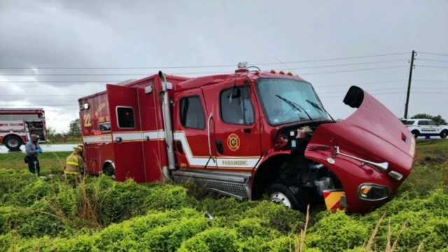 Florida ambulance involved in rollover crash