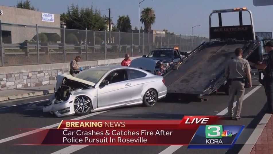 Driver rams police car, crashes on I80 in Roseville, officers say