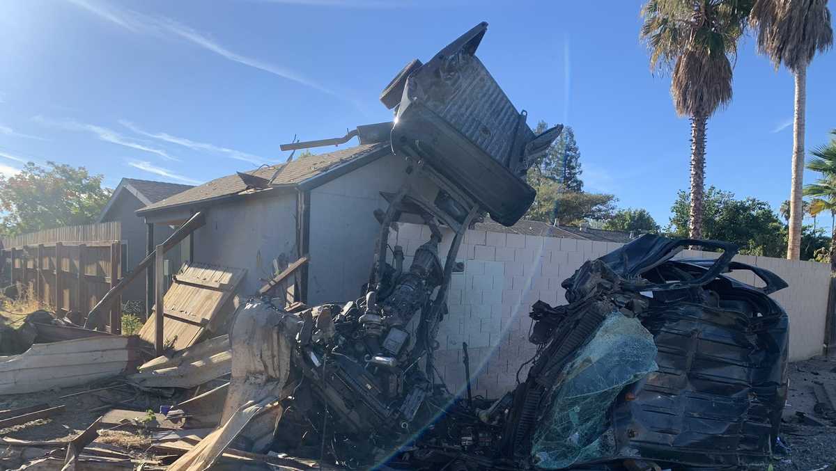 4 hospitalized after stolen car crashes into Sac County home, CHP says