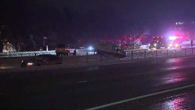 Multiple vehicles involved in crashes on Route 2 in Lexington