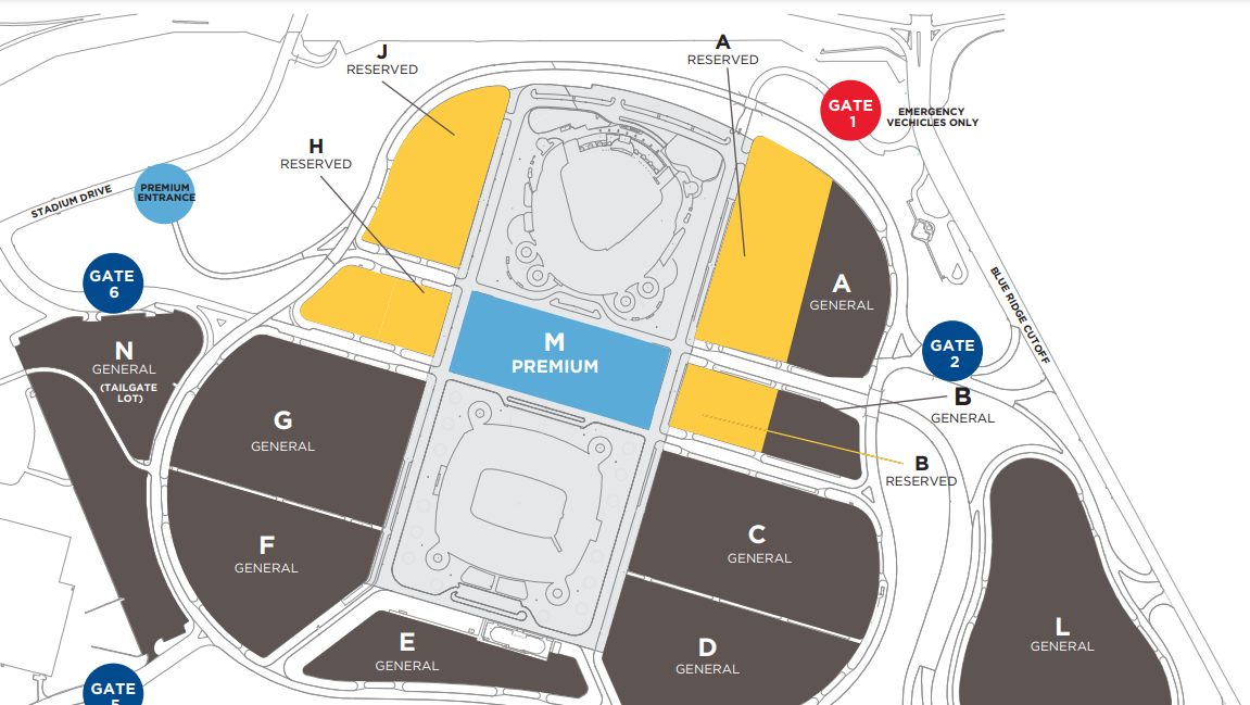 Royals Stadium Parking Chart