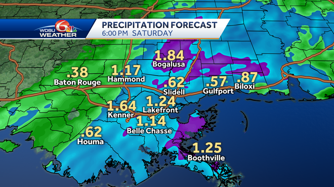 New Orleans rain Saturday storms severe flooding