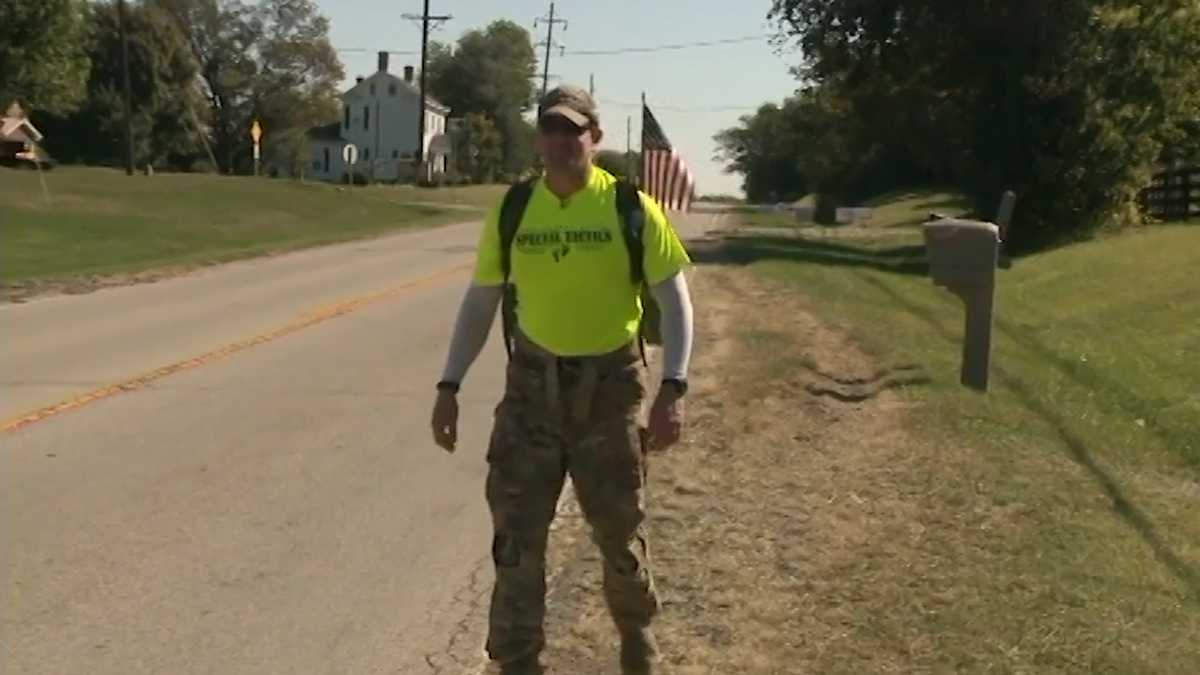 Man honors fallen Navy SEAL with walk across state