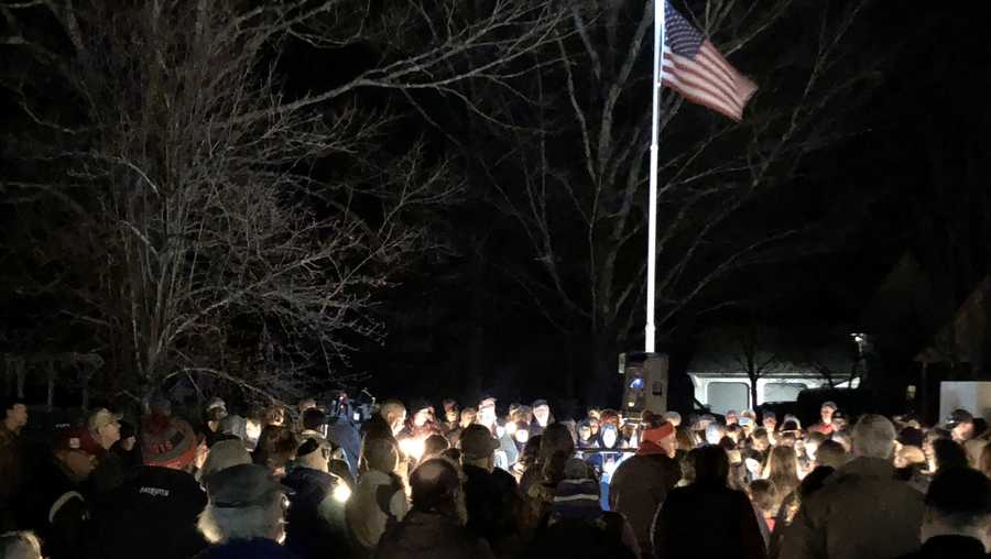 Dozens attended the vigil Sunday night.