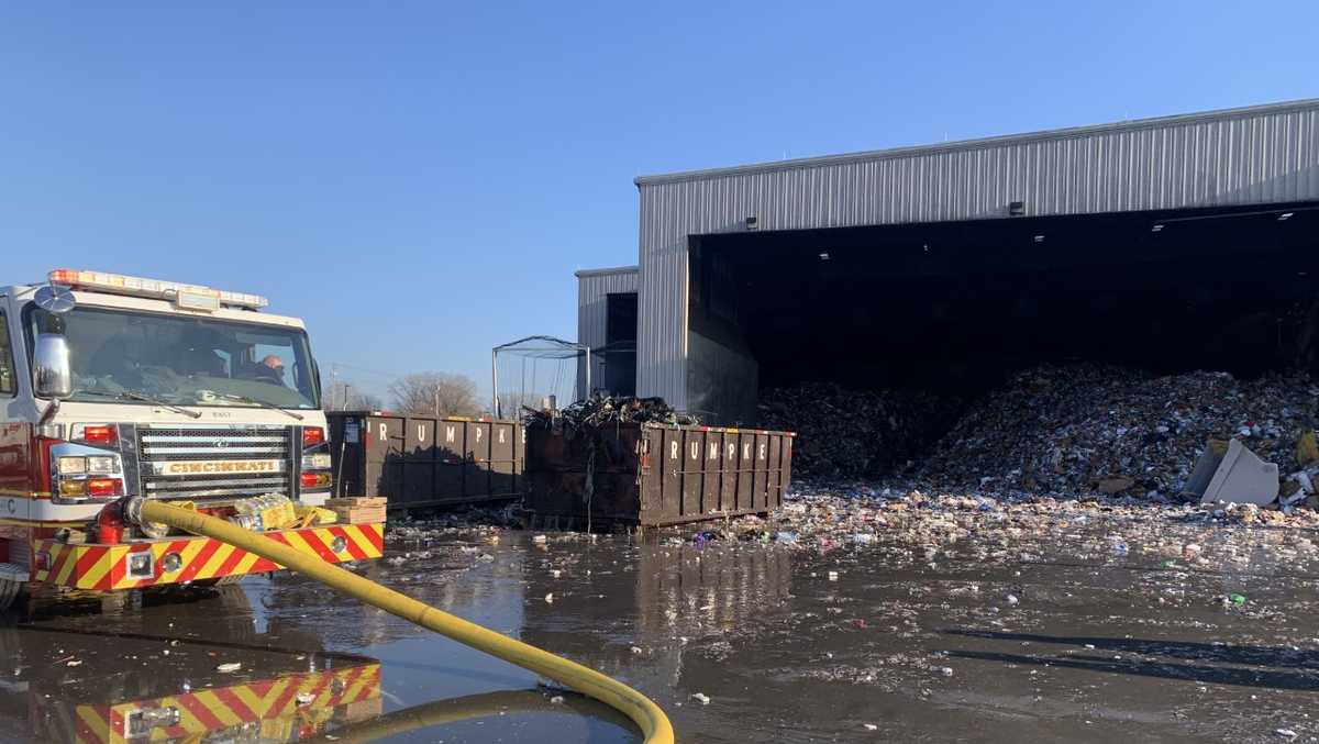 Crews respond to fire at Rumpke's Cincinnati Recycling facility