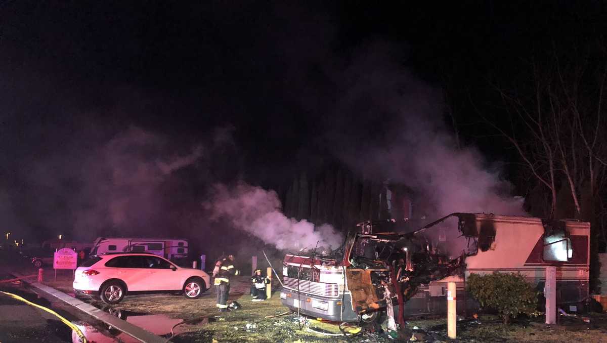 Two adults were killed and two more were injured in an earlymorning RV