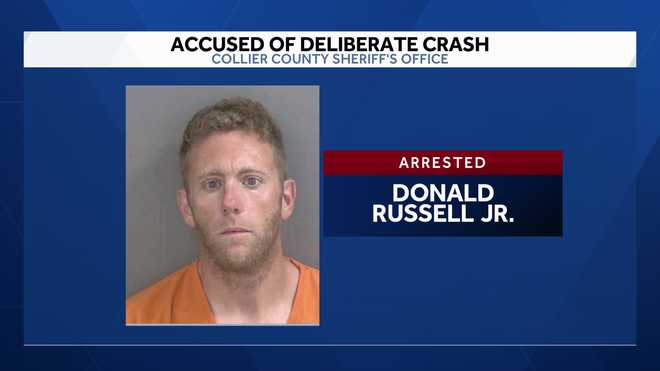 ﻿The suspect, after he was booked by the Collier County Sheriff's Office (CCSO) for 6 felonies.