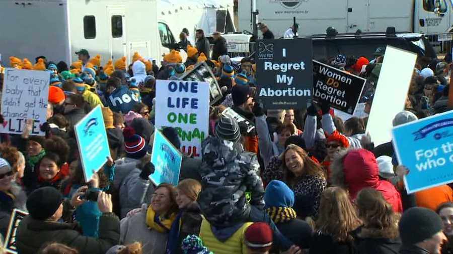 Vice President Mike Pence addresses crowds at Washington DC March for Life