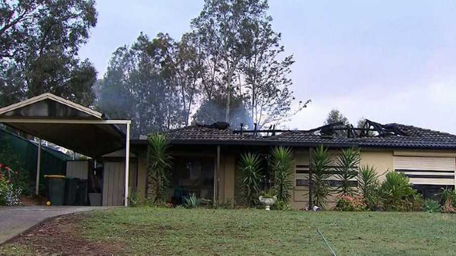 A fire broke out in George Rutonski's home in Sydney, Australia, on October 7, 2019.